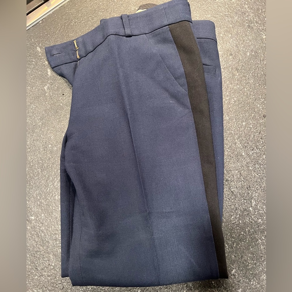 Kate Spade wool pants - navy with black stripe down side